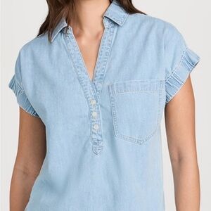 Women's Light Blue Denim Top